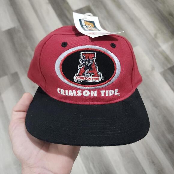 NWT Vintage Drew Pearson Alabama Crimson Tide Snapback Hat Logo Spellout
